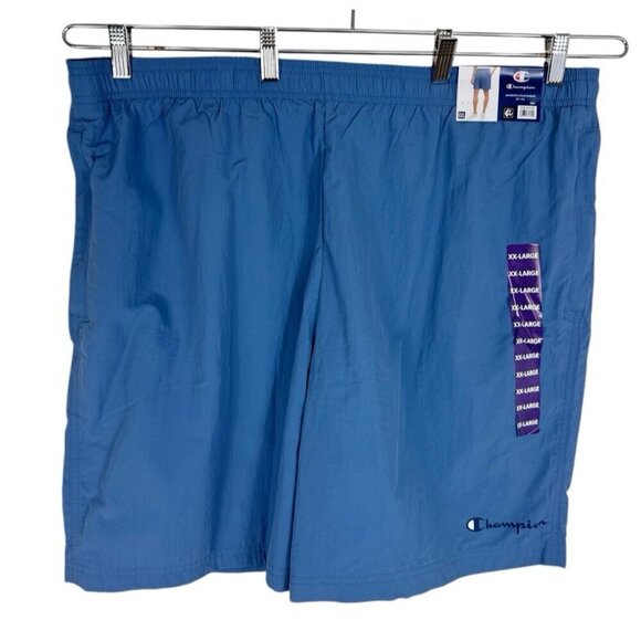 Champion Men's XXL Nylon Zip Pockets Shorts Blue Jazz Inseam 7.75" NWT - Picture 1 of 11